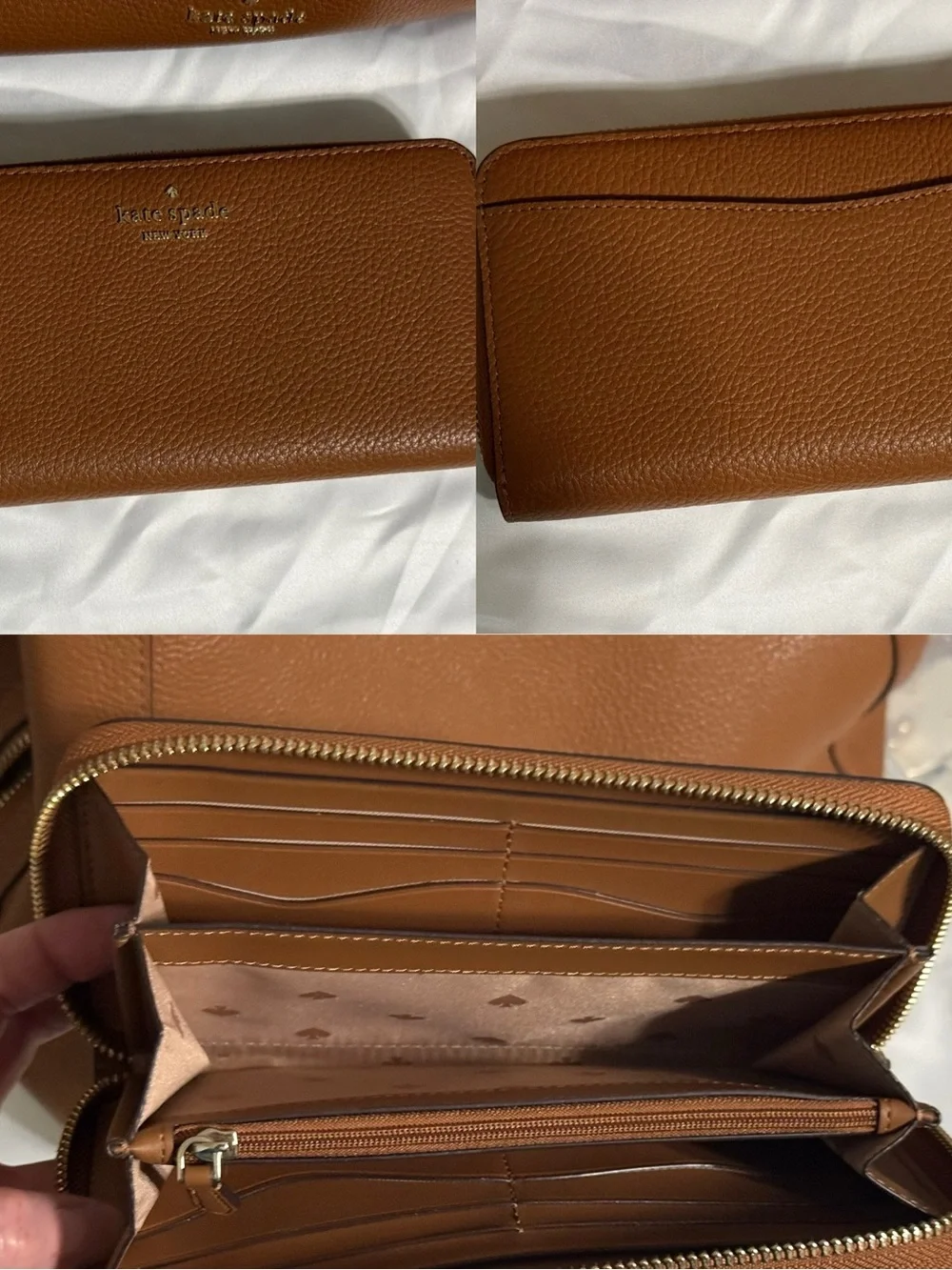 Pre-loved-MK Jet Set Medium Leather Chain Bag and Leather Bisque Trifold Wallet